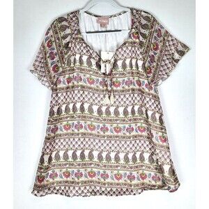 NWT Show Me Your Mumu Top Womens Medium Boho Bell Sleeve Floral